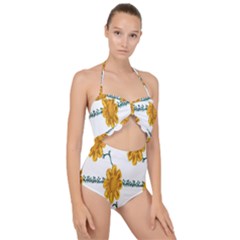 Easter Scallop Top Cut Out Swimsuit by nate14shop