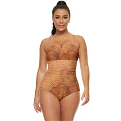 Annual Rings Tree Wood Retro Full Coverage Swimsuit by artworkshop