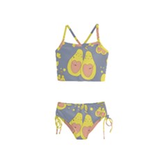 Avocado-yellow Girls  Tankini Swimsuit by nate14shop