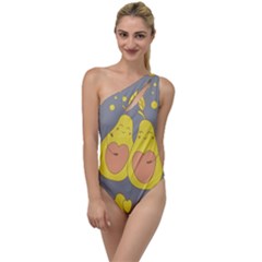 Avocado-yellow To One Side Swimsuit