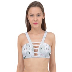 Background-white Abstrack Cage Up Bikini Top by nate14shop
