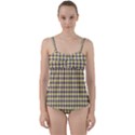 Houndstooth Twist Front Tankini Set View1
