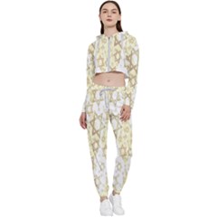 Star-of-david-001 Cropped Zip Up Lounge Set by nate14shop