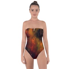 Space Science Tie Back One Piece Swimsuit by artworkshop