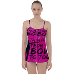 Bow To Toe Cheer Pink Babydoll Tankini Set by nate14shop