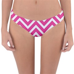 Chevrons - Pink Reversible Hipster Bikini Bottoms by nate14shop