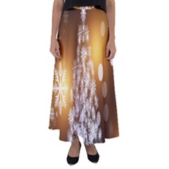 Christmas-tree-a 001 Flared Maxi Skirt by nate14shop