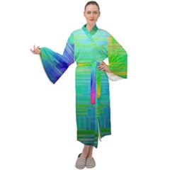 Colors-rainbow-chakras-style Maxi Velour Kimono by Jancukart