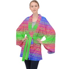 Visionary Long Sleeve Velvet Kimono  by Thespacecampers