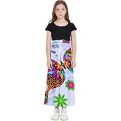 Butterfly-b 001 Kids  Flared Maxi Skirt by nate14shop