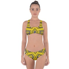 Abstract Pattern Geometric Backgrounds Criss Cross Bikini Set by Eskimos