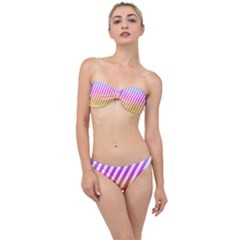 Abstract-lines-mockup-oblique Classic Bandeau Bikini Set by Jancukart