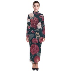 Magic Of Roses Turtleneck Maxi Dress by HWDesign