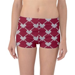 Christmas-seamless-knitted-pattern-background Reversible Boyleg Bikini Bottoms
