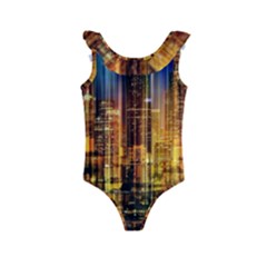 Skyline-light-rays-gloss-upgrade Kids  Frill Swimsuit by Jancukart