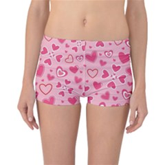 Scattered-love-cherry-blossom-background-seamless-pattern Reversible Boyleg Bikini Bottoms by nate14shop