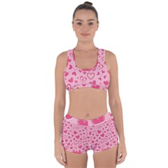Scattered-love-cherry-blossom-background-seamless-pattern Racerback Boyleg Bikini Set by nate14shop