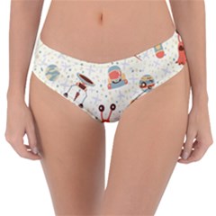 Seamless-background-with-spaceships-stars Reversible Classic Bikini Bottoms by nate14shop