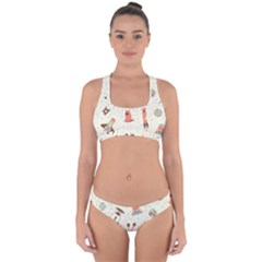 Seamless-background-with-spaceships-stars Cross Back Hipster Bikini Set by nate14shop