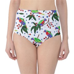 Seamless-pattern-with-parrot Classic High-waist Bikini Bottoms by nate14shop