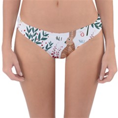 Seamless-pattern-with-rabbit Reversible Hipster Bikini Bottoms