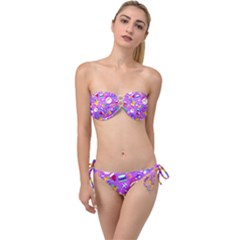 Flat-christmas-pattern-design Twist Bandeau Bikini Set by nate14shop