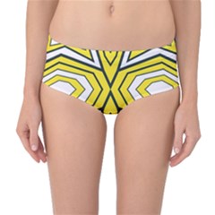 Abstract Pattern Geometric Backgrounds  Mid-waist Bikini Bottoms by Eskimos