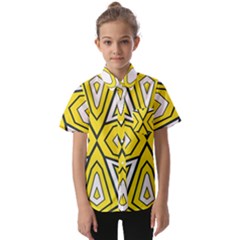 Abstract Pattern Geometric Backgrounds  Kids  Short Sleeve Shirt by Eskimos