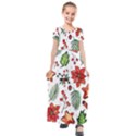 Pngtree-watercolor-christmas-pattern-background Kids  Short Sleeve Maxi Dress View1