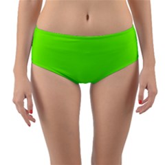Grass-green-color-solid-background Reversible Mid-waist Bikini Bottoms by nate14shop