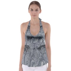 Ice Frost Crystals Babydoll Tankini Top by artworkshop
