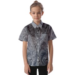 Ice Frost Crystals Kids  Short Sleeve Shirt by artworkshop