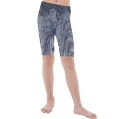 Ice Frost Crystals Kids  Mid Length Swim Shorts by artworkshop