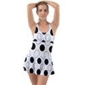 Abstract-polkadot 03 Ruffle Top Dress Swimsuit View1