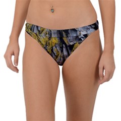 Rock Wall Crevices Geology Pattern Shapes Texture Band Bikini Bottom by artworkshop