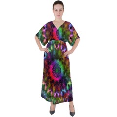 Pride Mandala V-neck Boho Style Maxi Dress by MRNStudios