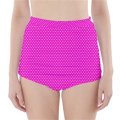 Polkadots-pink High-waisted Bikini Bottoms by nate14shop