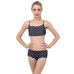 Be Wild Text Motif Pattern Layered Top Bikini Set by dflcprintsclothing