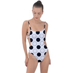 Abstract-polkadot 03 Tie Strap One Piece Swimsuit by nate14shop