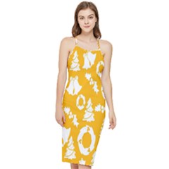 Backdrop-yellow-white Bodycon Cross Back Summer Dress by nate14shop