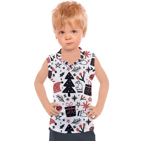 Christmas Tree-background-jawelry Bel,gift Kids  Sport Tank Top by nate14shop