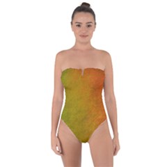 Background-calorfull Tie Back One Piece Swimsuit by nate14shop