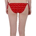 Christmas Pattern,love Red Bikini Bottom View2