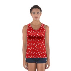 Christmas Pattern,love Red Sport Tank Top  by nate14shop