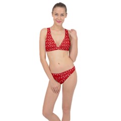 Christmas Pattern,love Red Classic Banded Bikini Set  by nate14shop