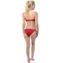 Christmas Pattern,love Red Twist Bandeau Bikini Set View2