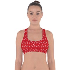 Christmas Pattern,love Red Cross Back Hipster Bikini Top  by nate14shop
