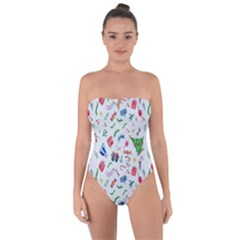Wallpaper Special Christmas Tie Back One Piece Swimsuit by nate14shop