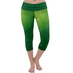 Light Green Abstract Capri Yoga Leggings