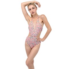 Apple Plunging Cut Out Swimsuit by nateshop